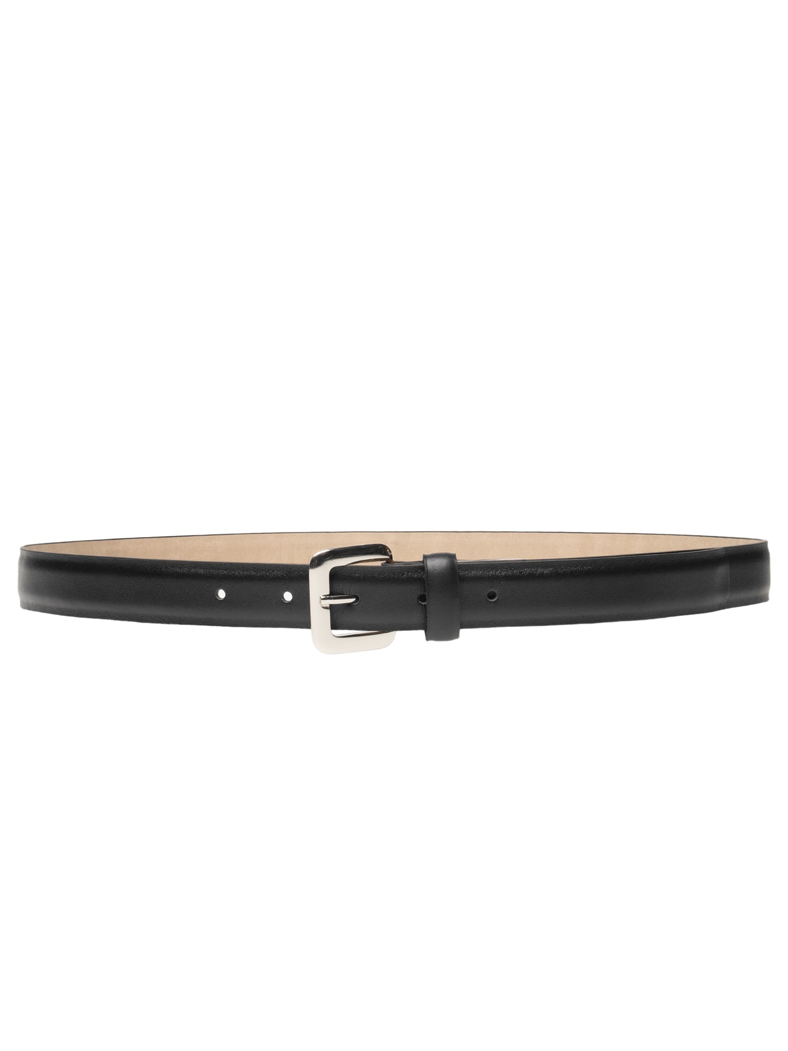 Cinto Feminino Fivela Quadrada Em Couro Preto '2Essential