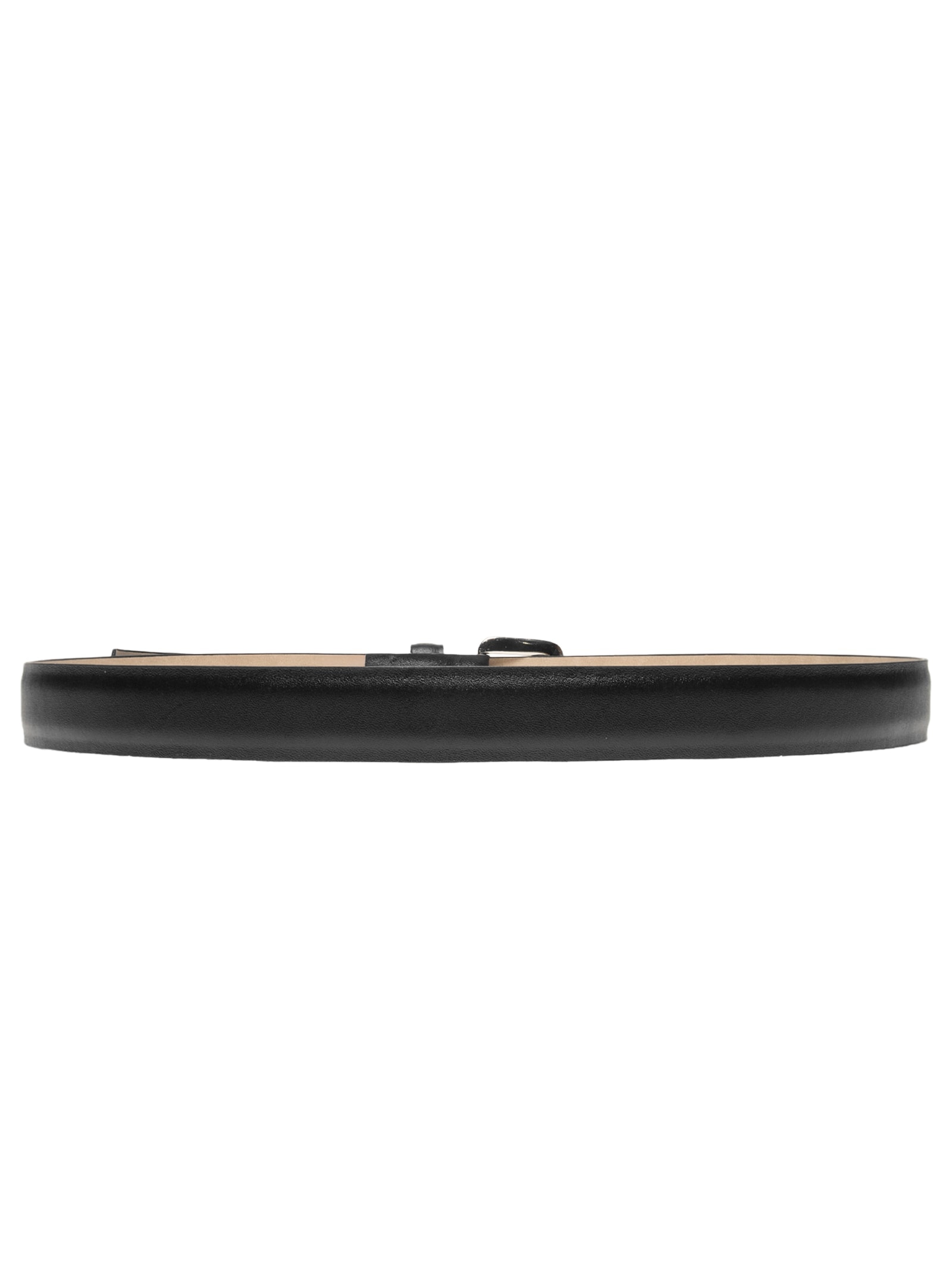 Cinto Feminino Fivela Quadrada Em Couro Preto '2Essential
