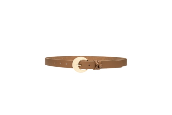 Cinto Feminino Fivela Redonda - Bege