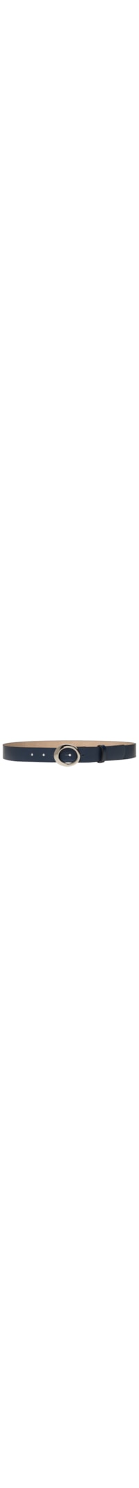 Cinto Feminino Fivela Redonda Em Couro - Azul