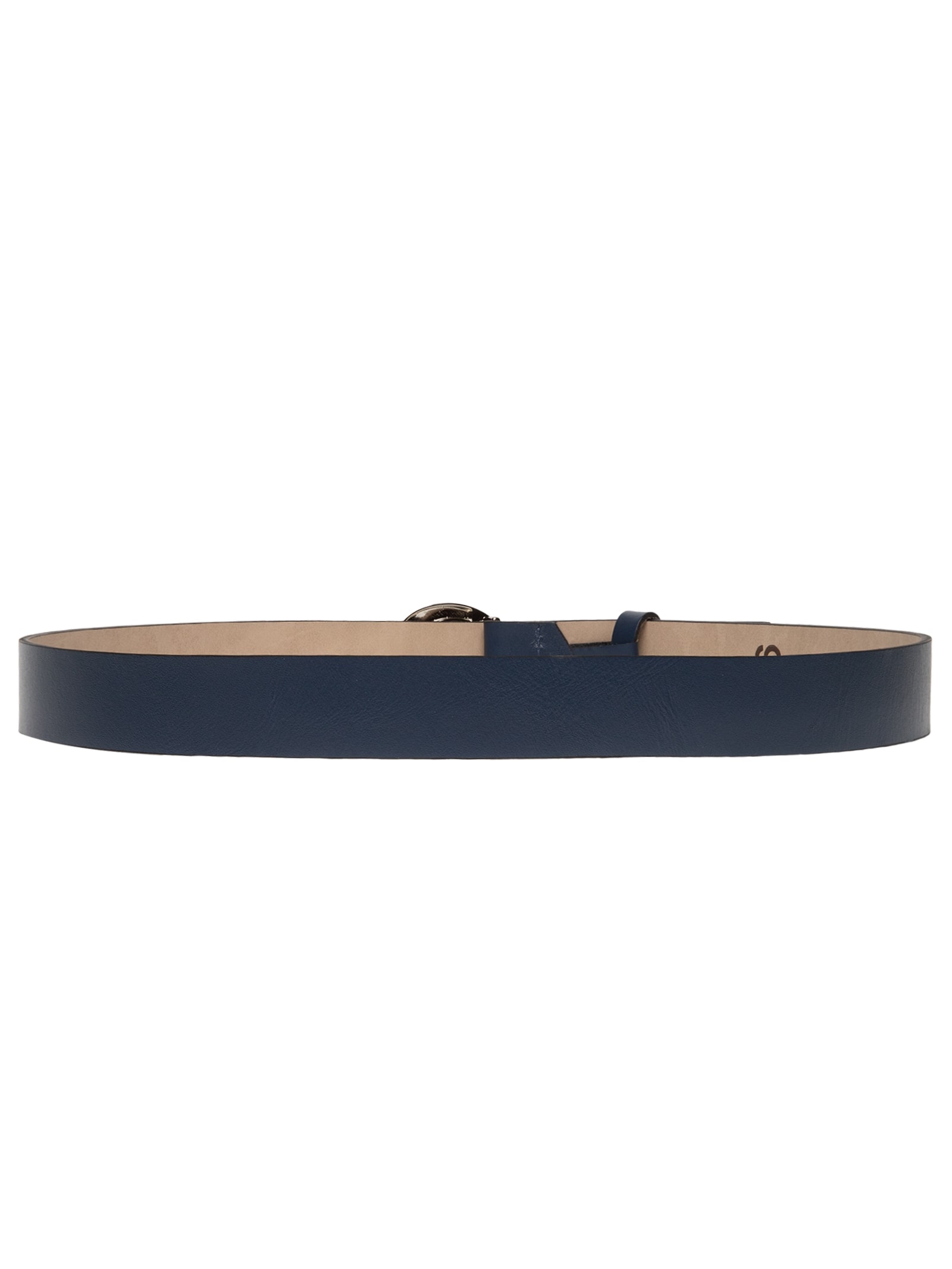 Cinto Feminino Fivela Redonda Em Couro Azul '2Essential