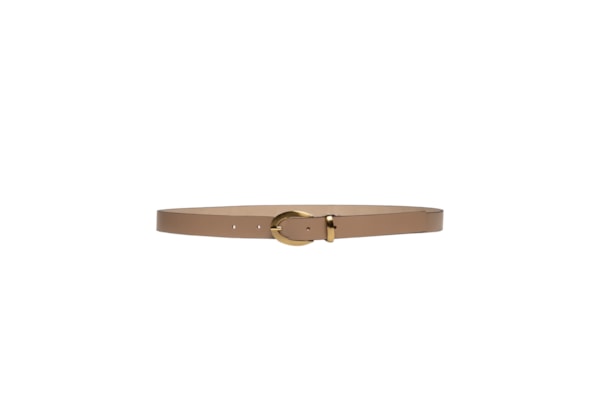 Cinto Feminino Fivela Redonda Em Couro - Marrom