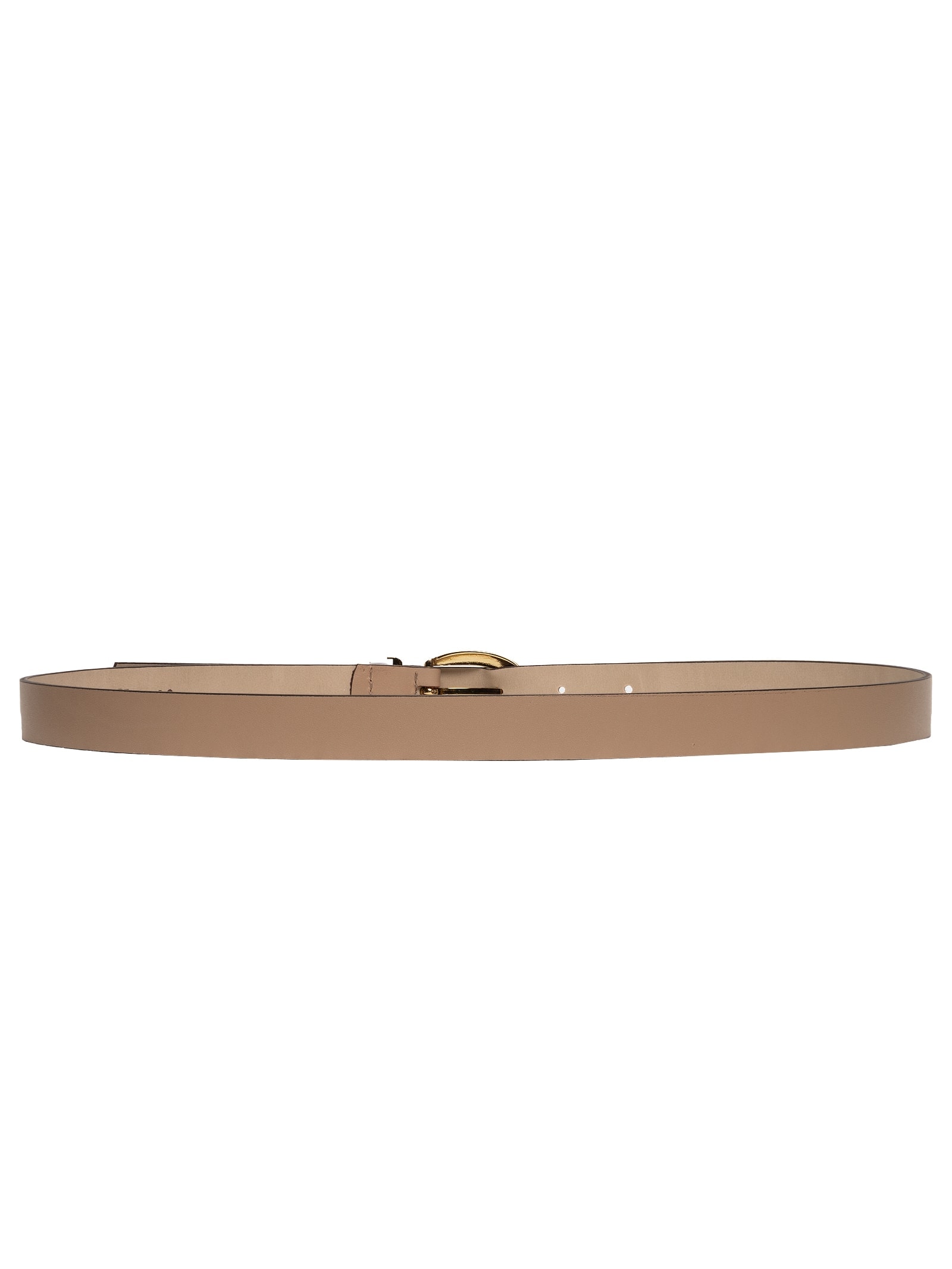 Cinto Feminino Fivela Redonda Em Couro Marrom Basiq