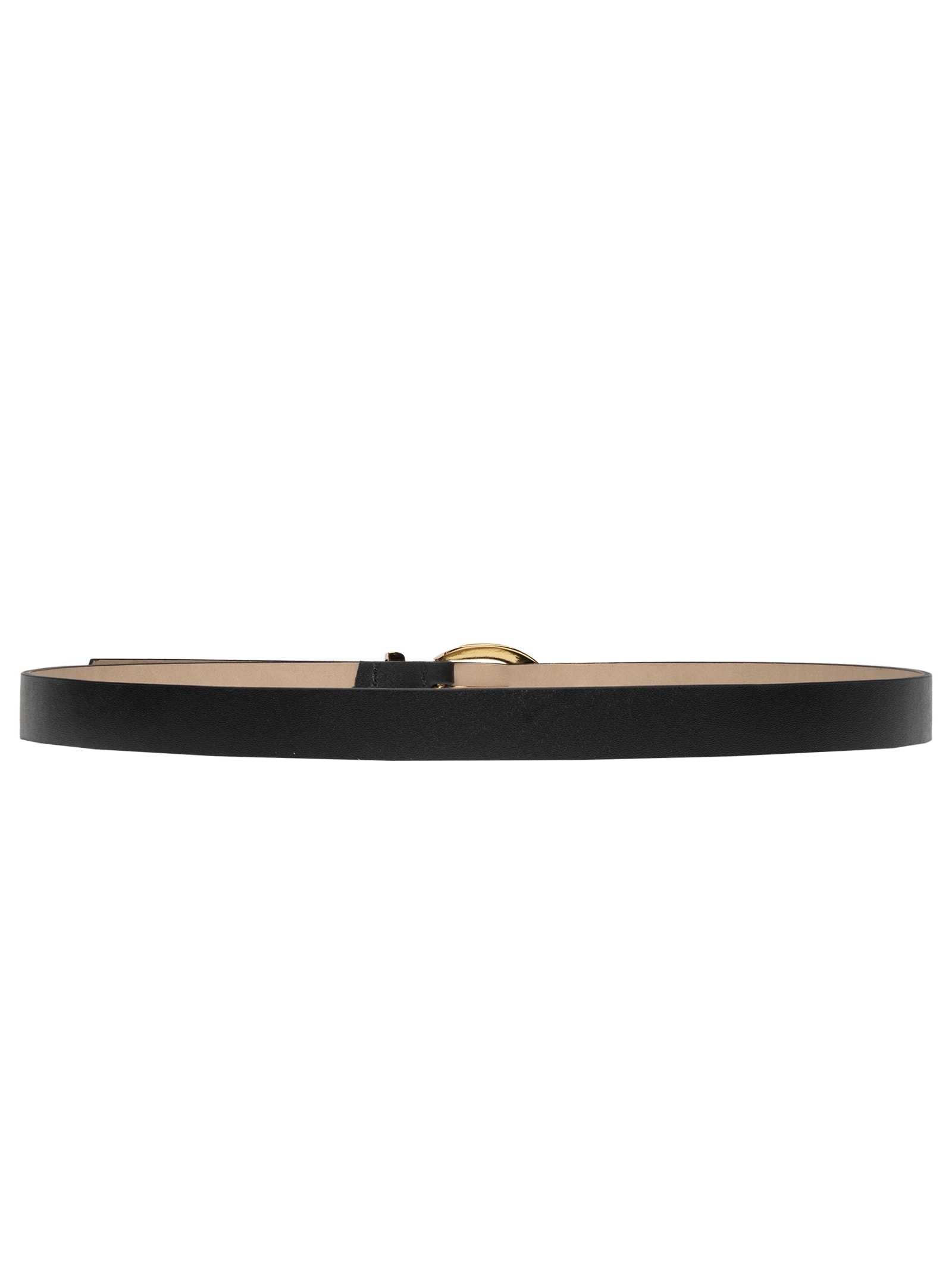 Cinto Feminino Fivela Redonda Em Couro Marrom Basiq