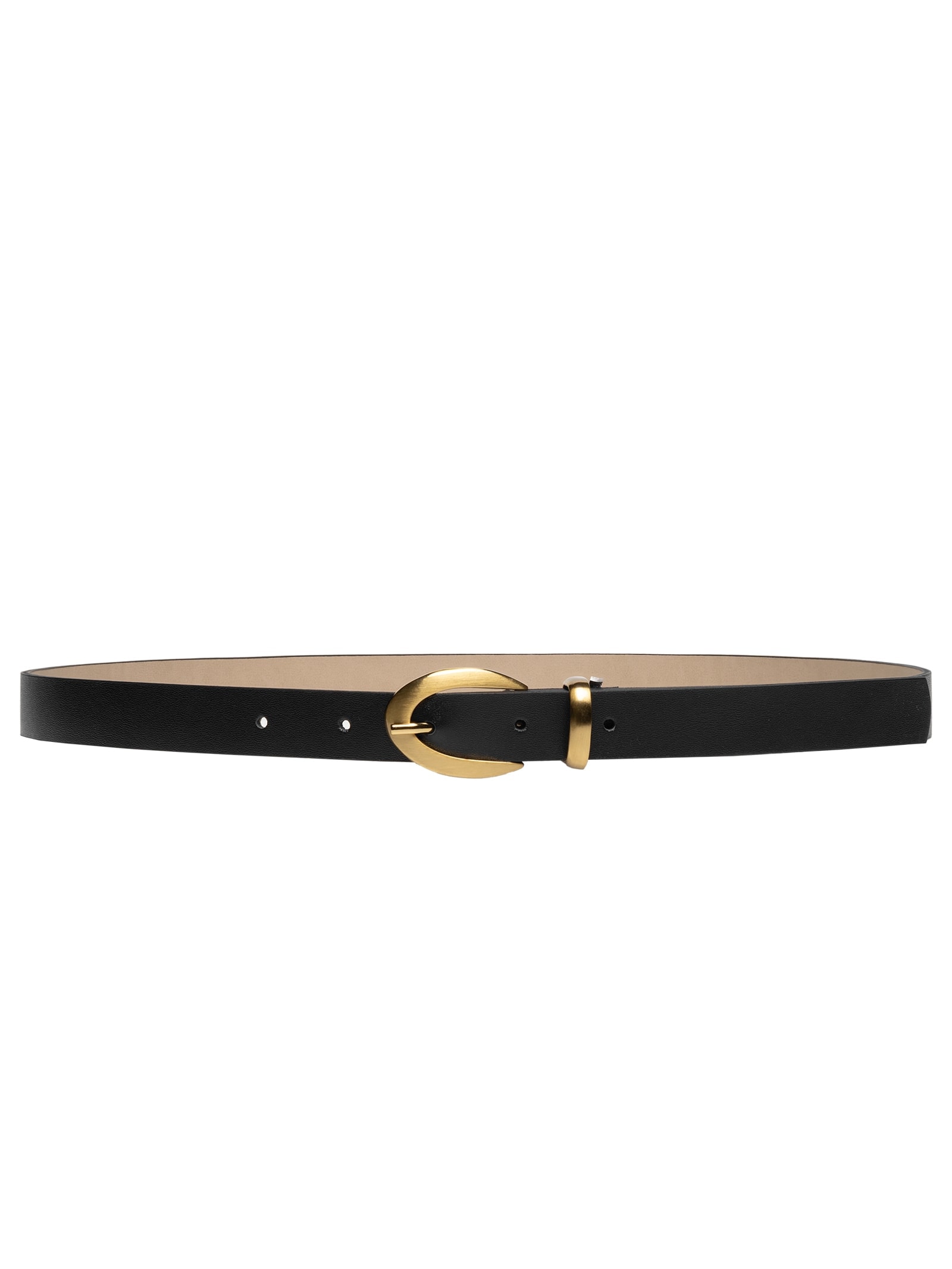 Cinto Feminino Fivela Redonda Em Couro Marrom Basiq