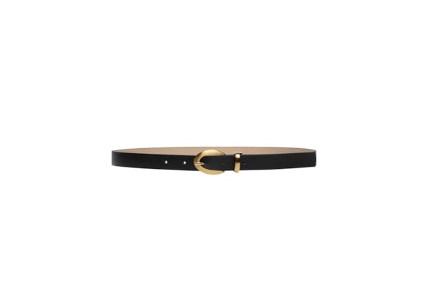 Cinto Feminino Fivela Redonda Em Couro - Marrom