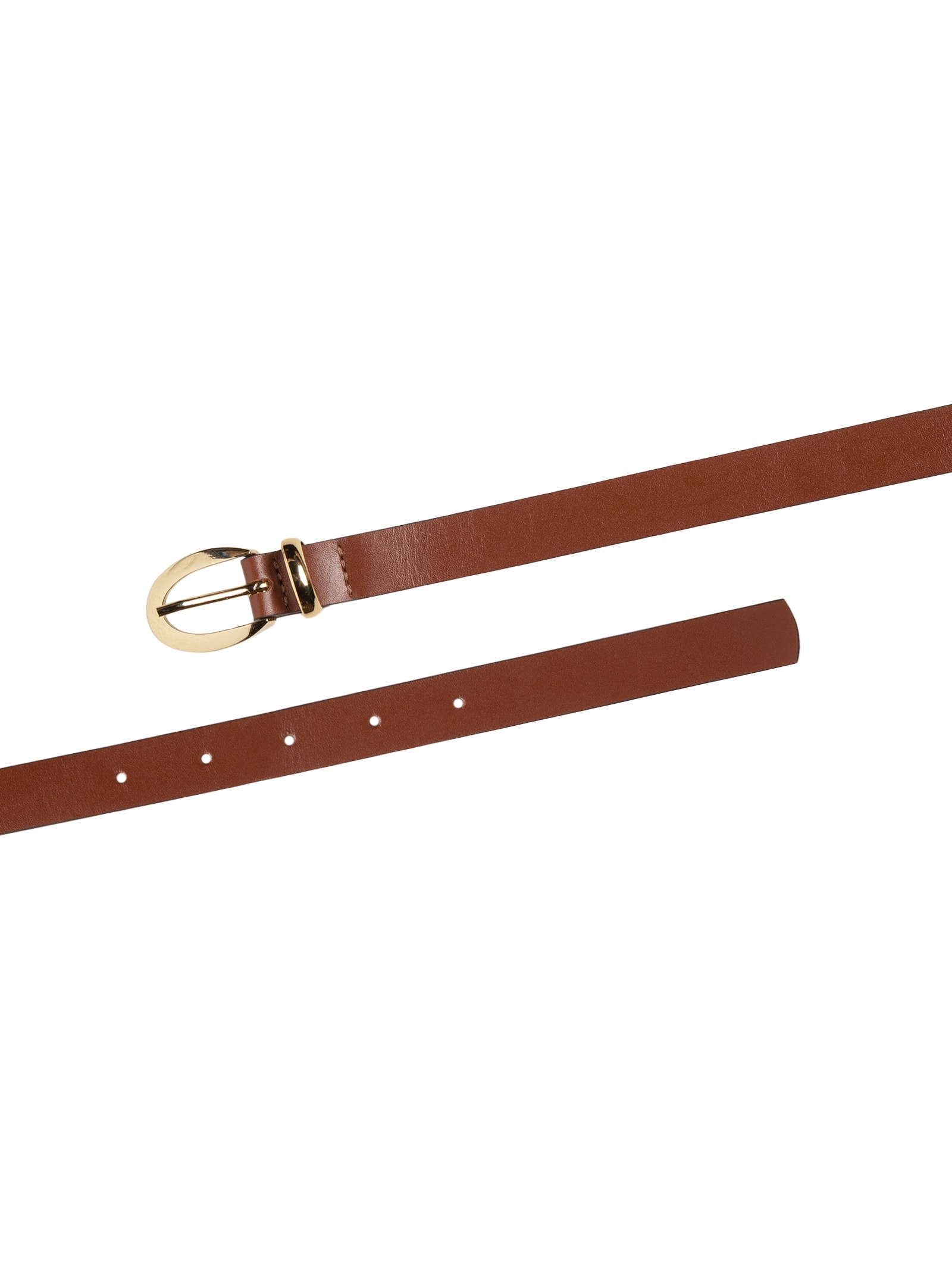 Cinto Feminino Fivela Redonda Em Couro Marrom '2Essential