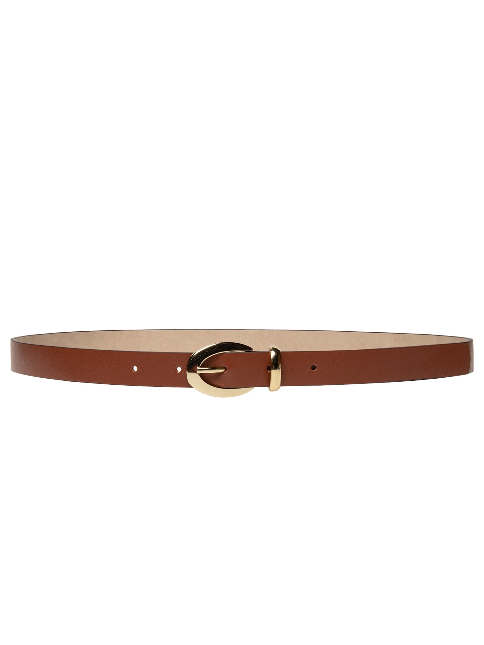 Cinto Feminino Fivela Redonda Em Couro Marrom '2Essential