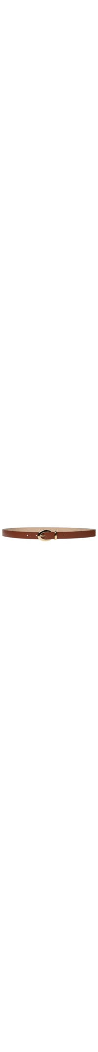 Cinto Feminino Fivela Redonda Em Couro - Marrom