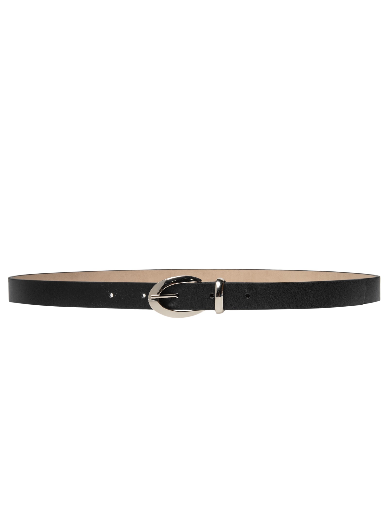 Cinto Feminino Fivela Redonda Em Couro Preto '2Essential