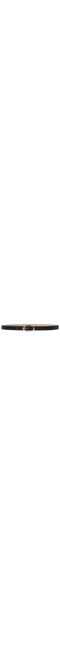 Cinto Feminino Fivela Redonda Em Couro - Preto