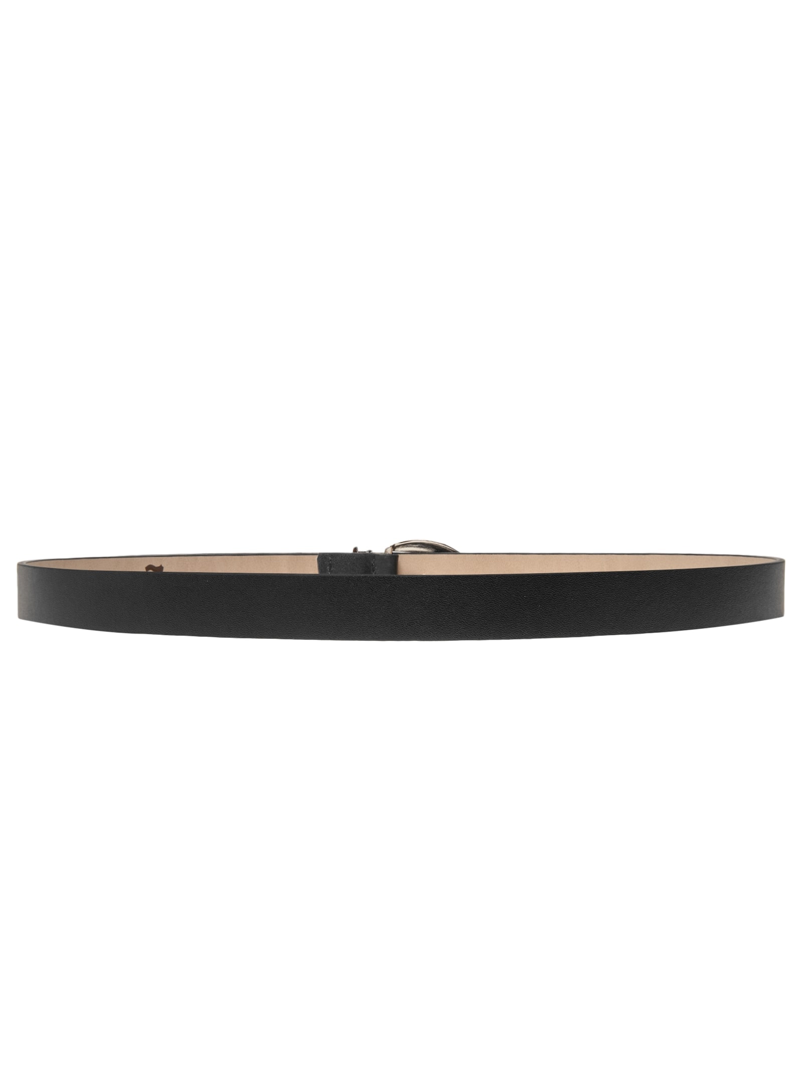 Cinto Feminino Fivela Redonda Em Couro Preto '2Essential