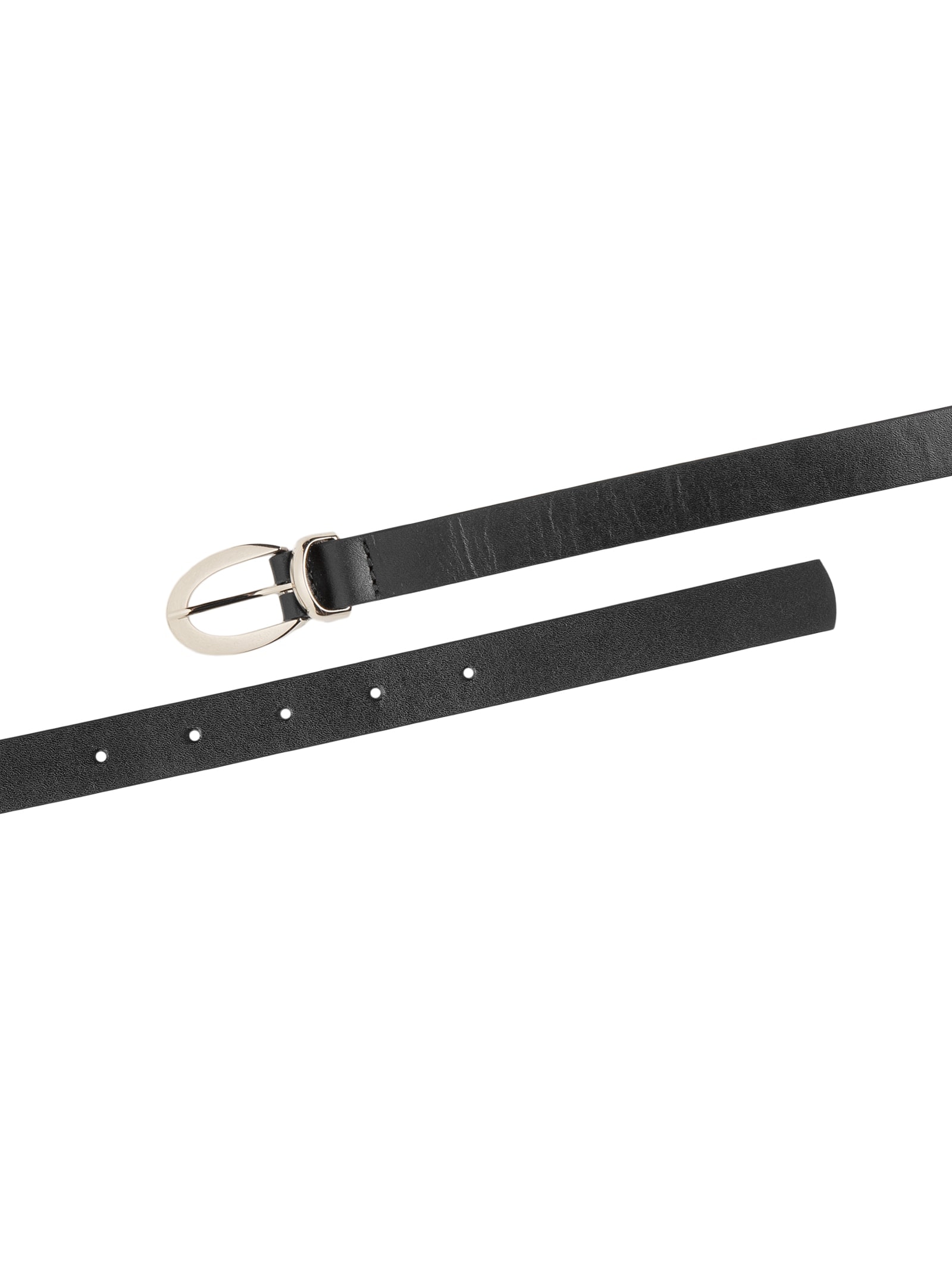 Cinto Feminino Fivela Redonda Em Couro Preto '2Essential