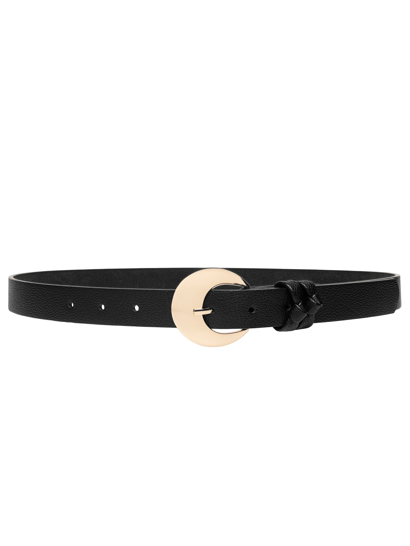 Cinto Feminino Fivela Redonda Preto Basiq