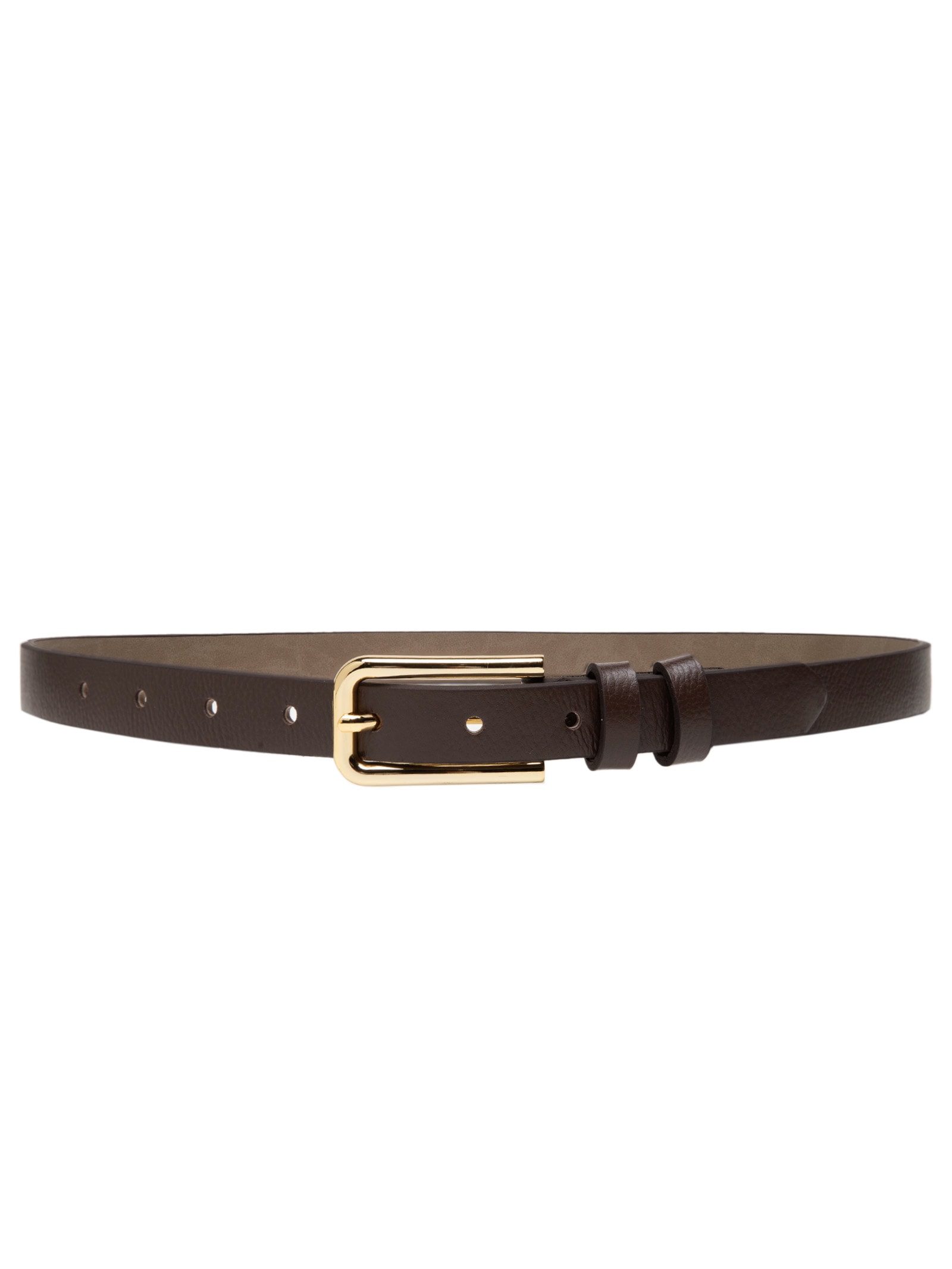 Cinto Feminino Fivela Retangular Em Couro Marrom '2Essential