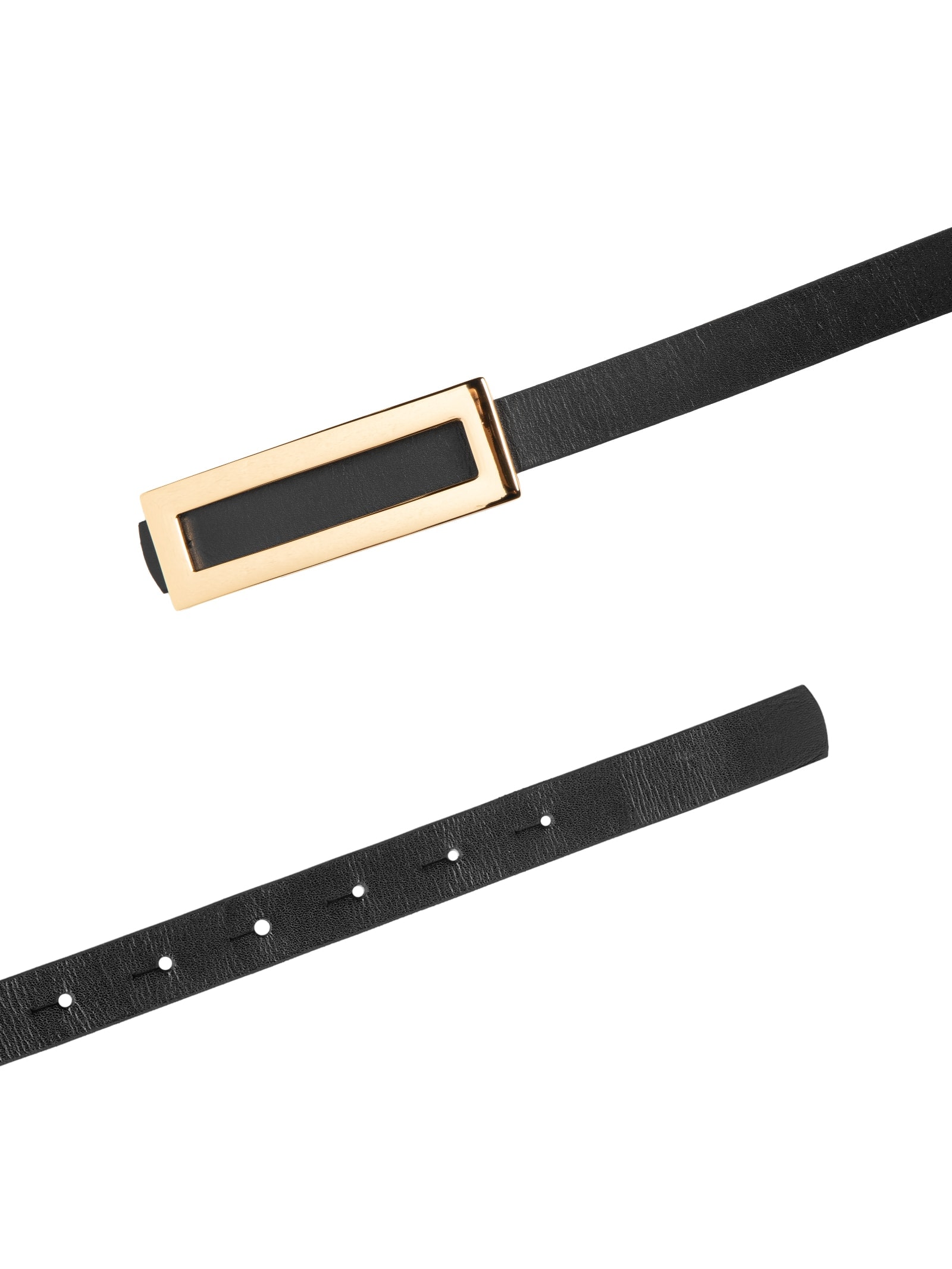 Cinto Feminino Fivela Retangular Em Couro Preto '2Essential