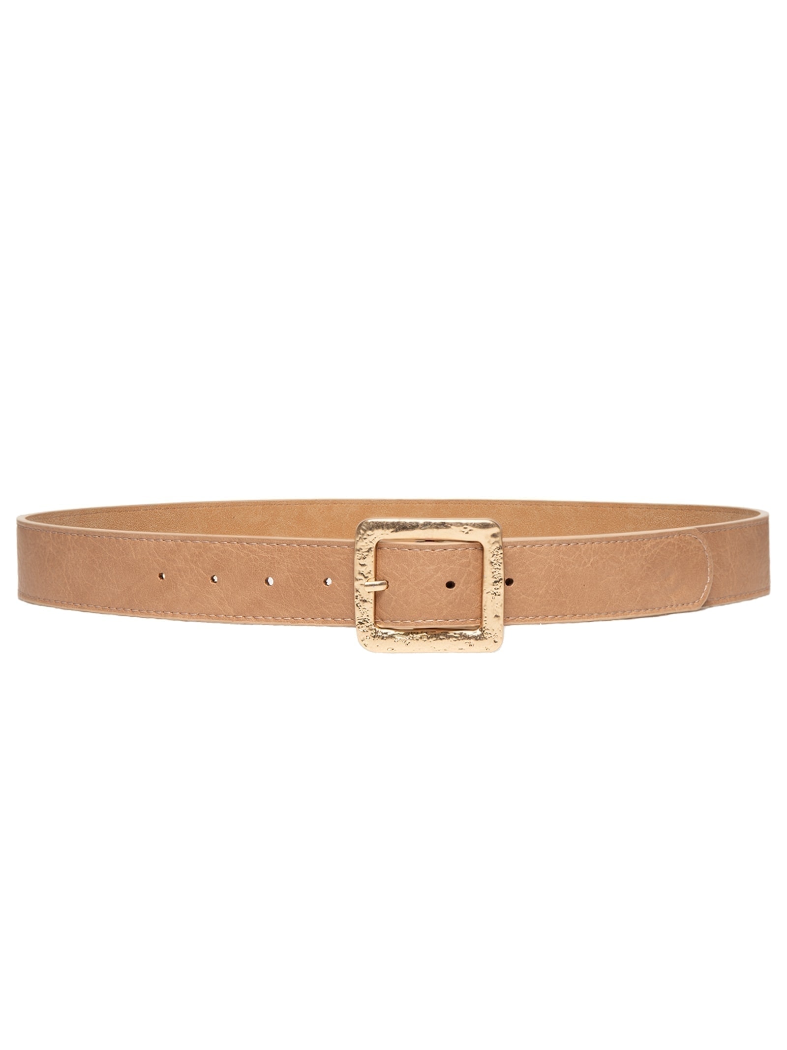 Cinto Feminino Fivela Texturizada Bege  Basiq