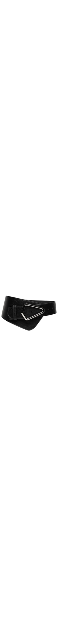 Cinto Feminino Grosso Com Fivela Triangular - Preto