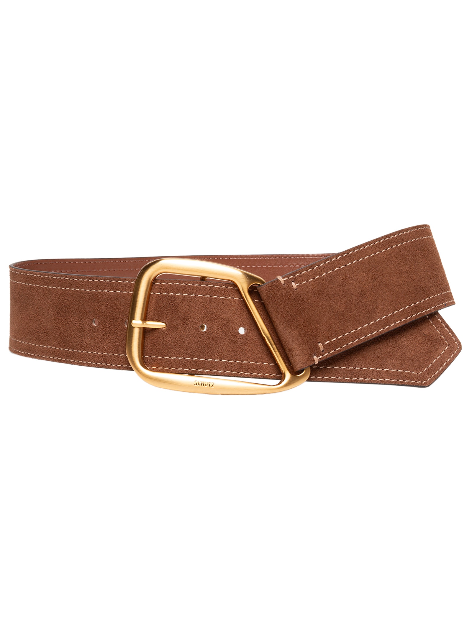Cinto Feminino Jaipur Camurça Claro Marrom Schutz