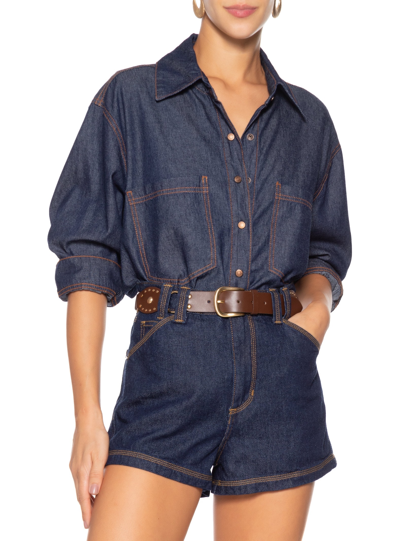 Cinto Feminino Jamie Marrom Vicenza