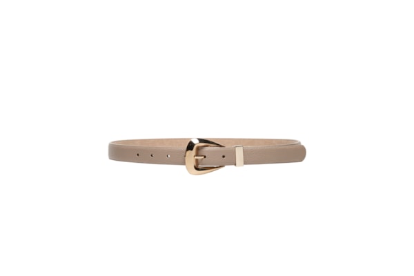 Cinto Feminino Médio Com Fivela Quadrada - Bege