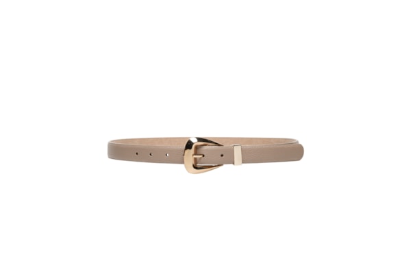Cinto Feminino Médio Com Fivela Quadrada - Bege