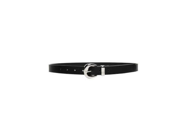 Cinto Feminino Médio Com Fivela Redonda - Preto