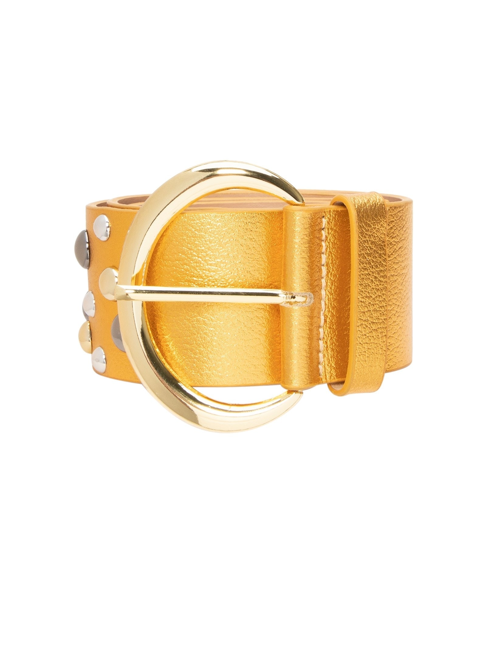 Cinto Feminino Metal Leather Dourado Luiza Barcelos