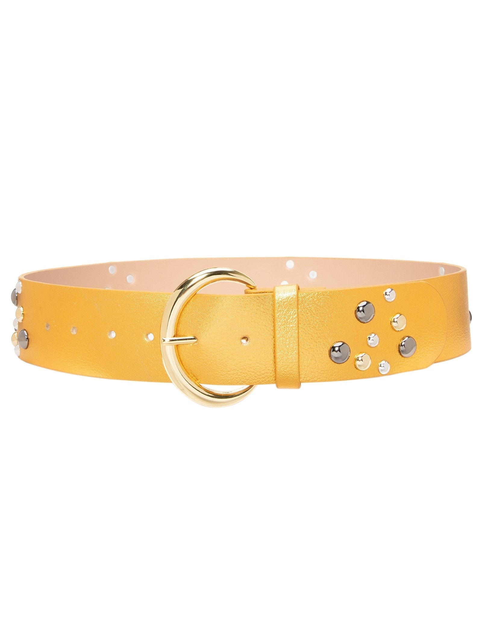 Cinto Feminino Metal Leather Dourado Luiza Barcelos