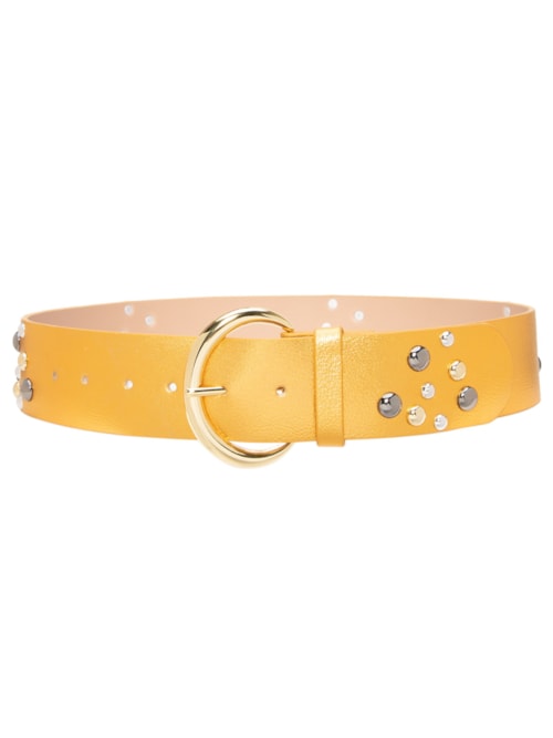 Cinto Feminino Metal Leather – Dourado