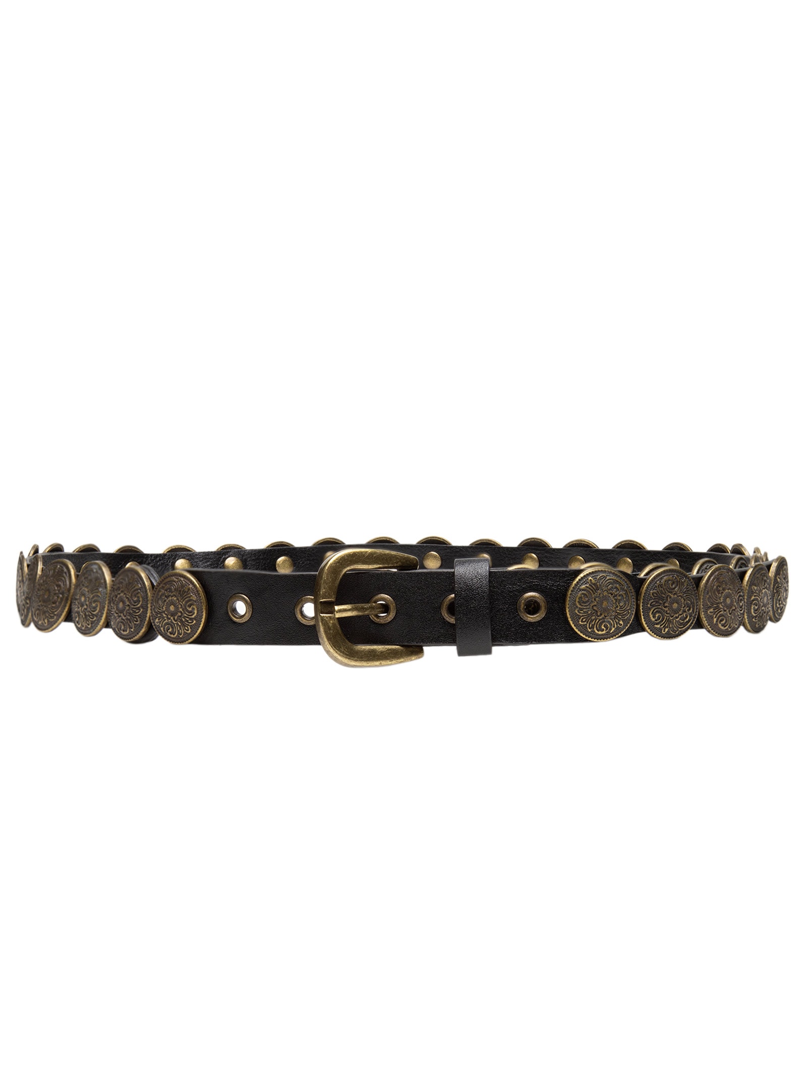Cinto Feminino Moedas Preto Animale Jeans