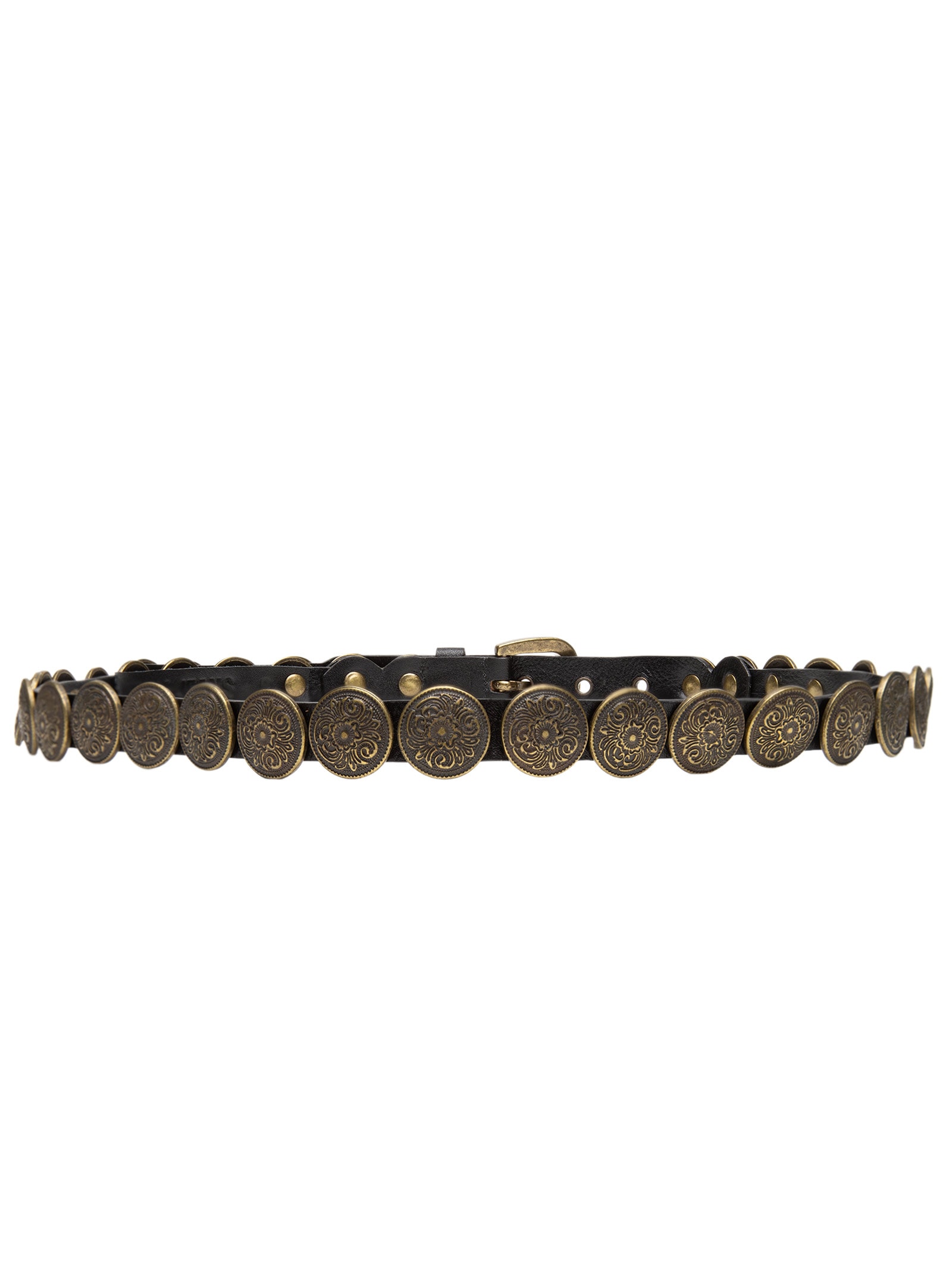 Cinto Feminino Moedas Preto Animale Jeans