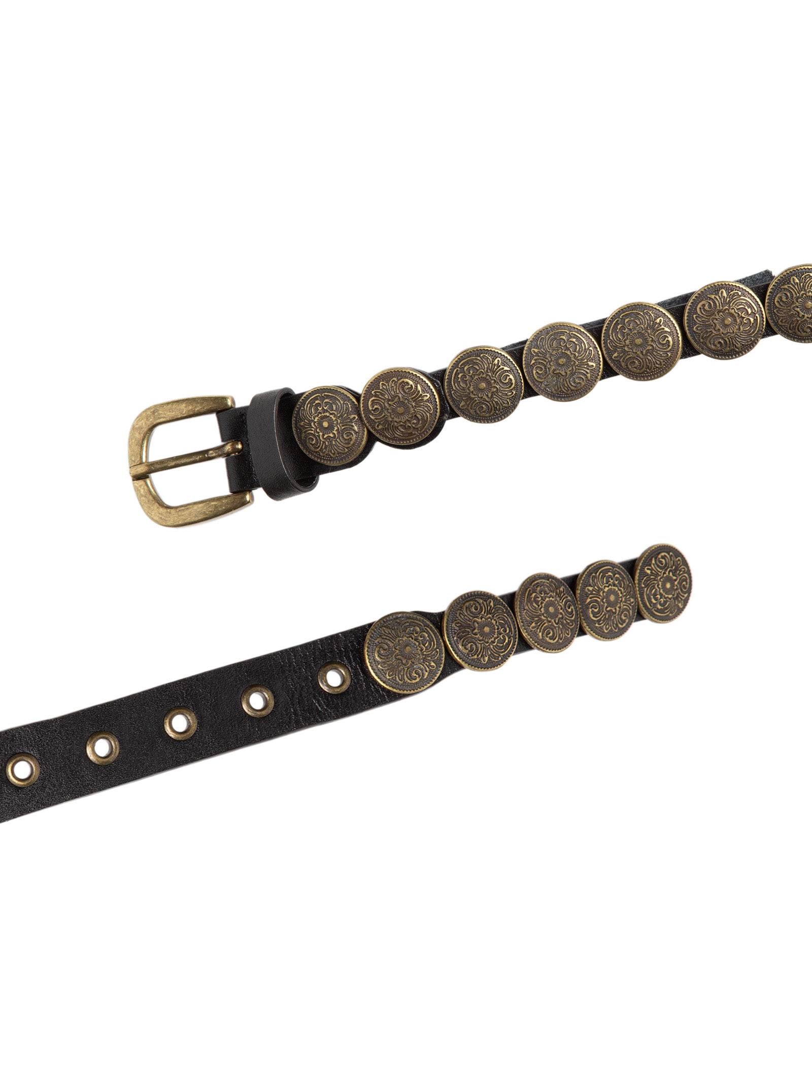 Cinto Feminino Moedas Preto Animale Jeans