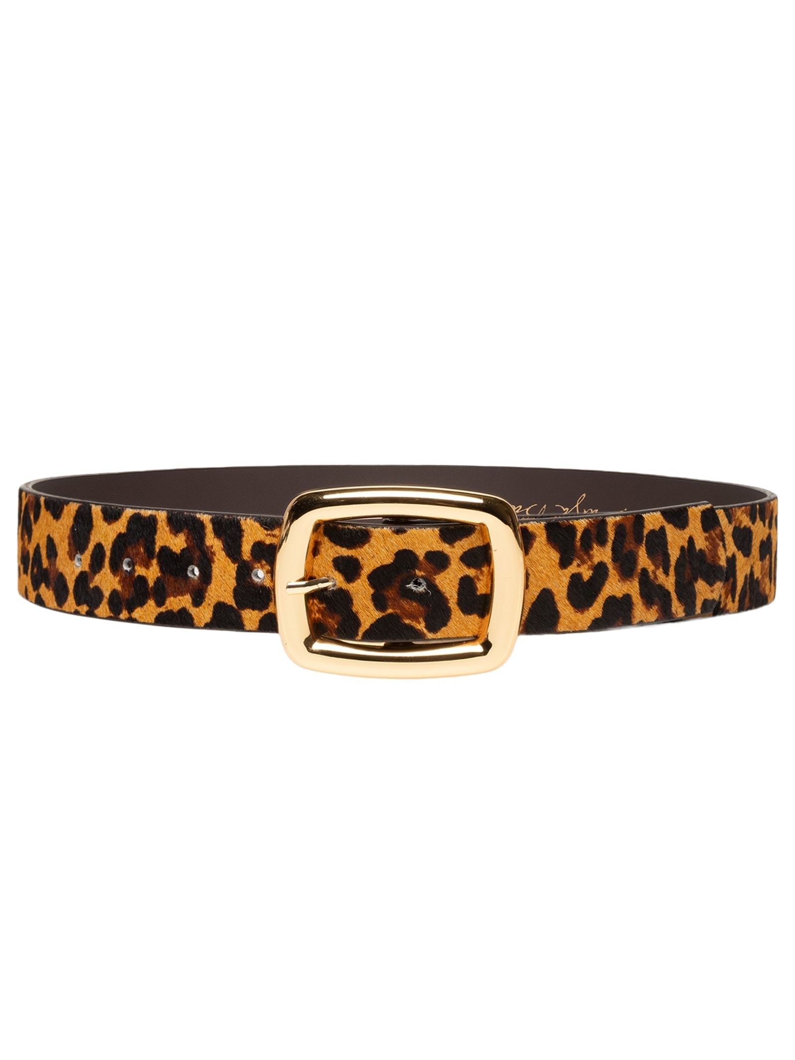 Cinto Feminino Onça Caramelo Enfeites Ouro Animal Print Luiza Barcelos