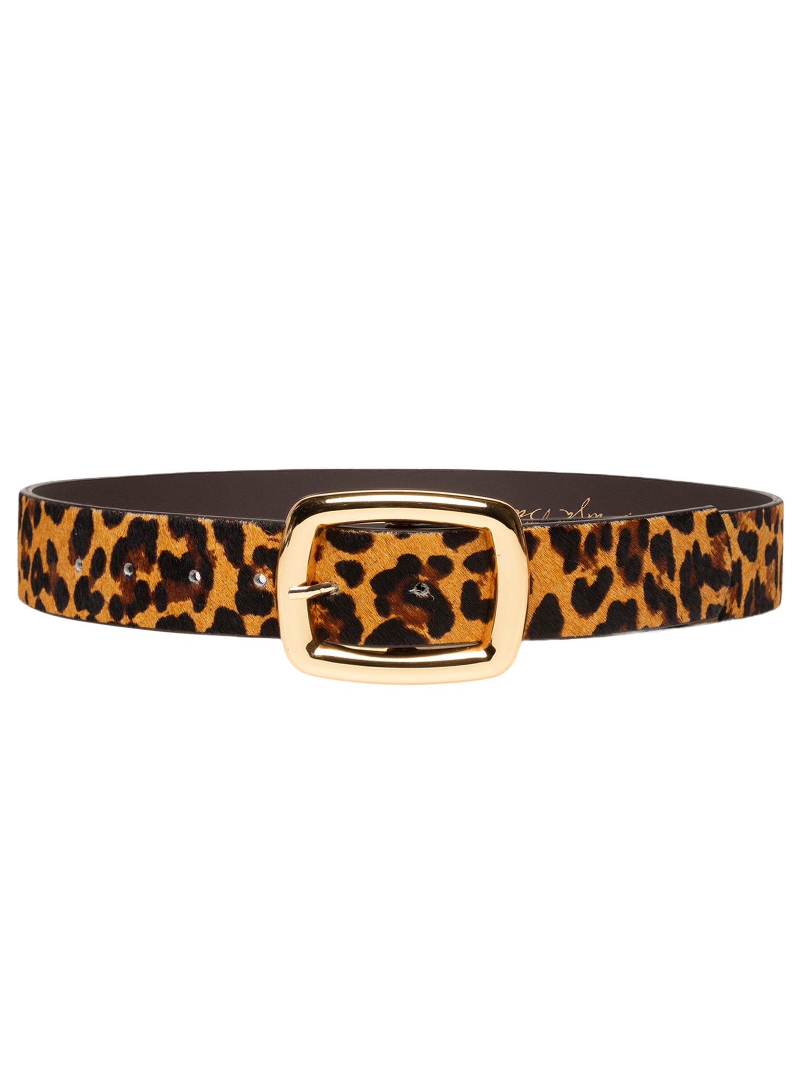 Cinto Feminino Onça Caramelo Enfeites Ouro Animal Print Luiza Barcelos