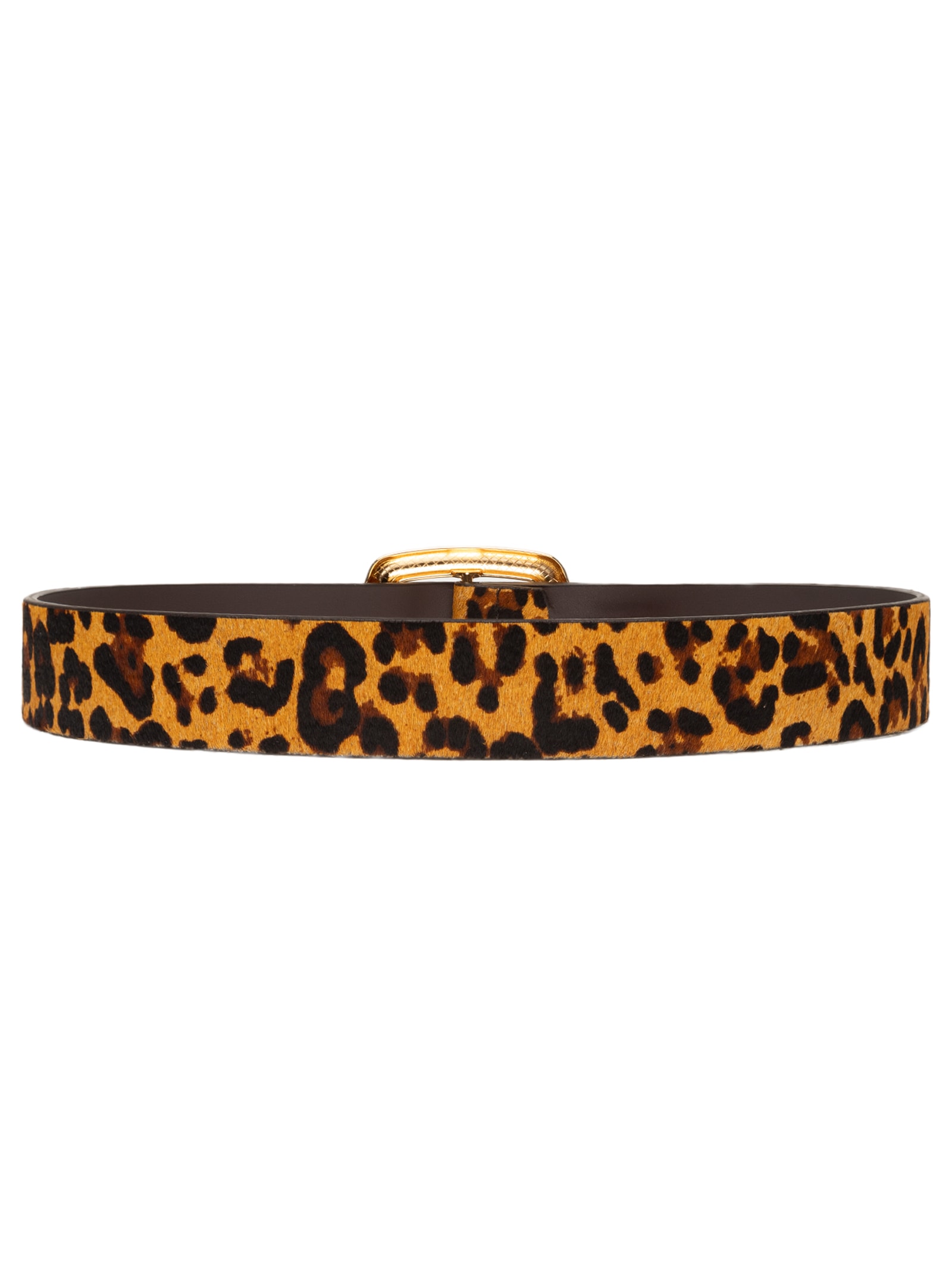 Cinto Feminino Onça Caramelo Enfeites Ouro Animal Print Luiza Barcelos
