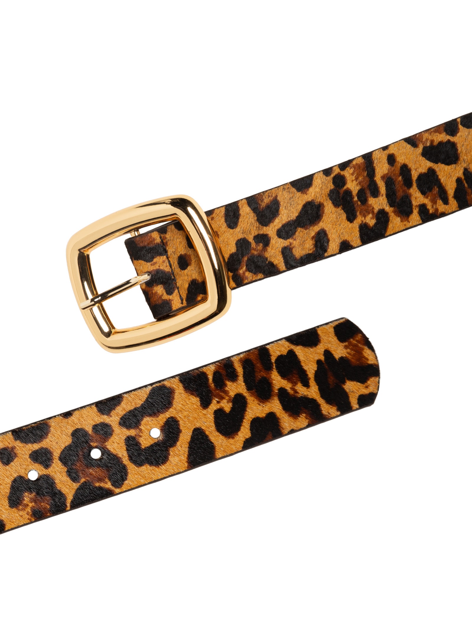 Cinto Feminino Onça Caramelo Enfeites Ouro Animal Print Luiza Barcelos