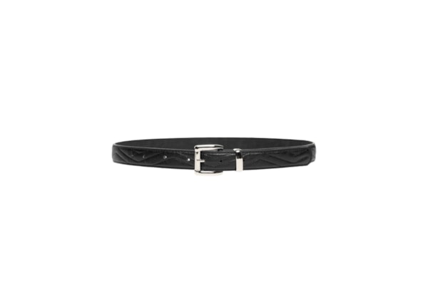 Cinto Feminino Pespontado Fivela Metálica - Preto