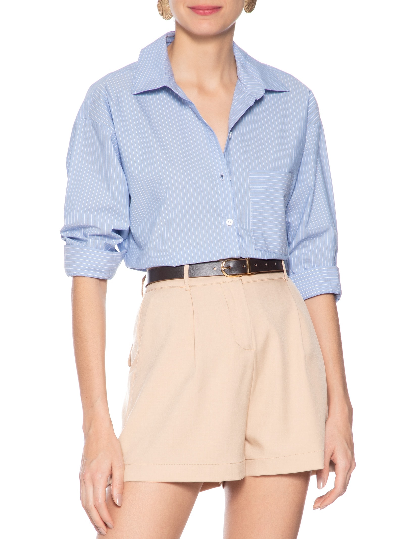 Cinto Feminino Reversível Em Couro Marrom '2Essential