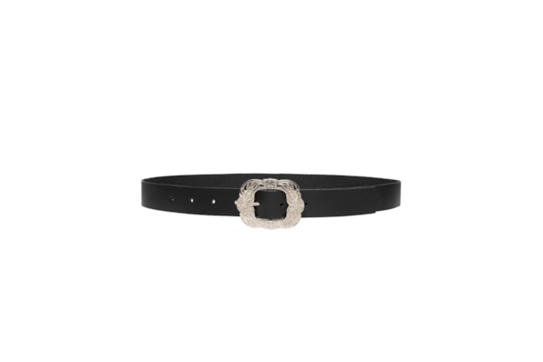 Cinto Feminino Soleta Enfeites Niquel - Preto