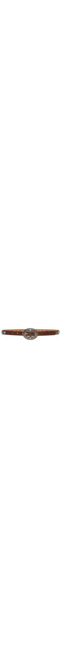 Cinto Feminino Soleta Graxo Cafe Enfeites Prata Velho - Marrom