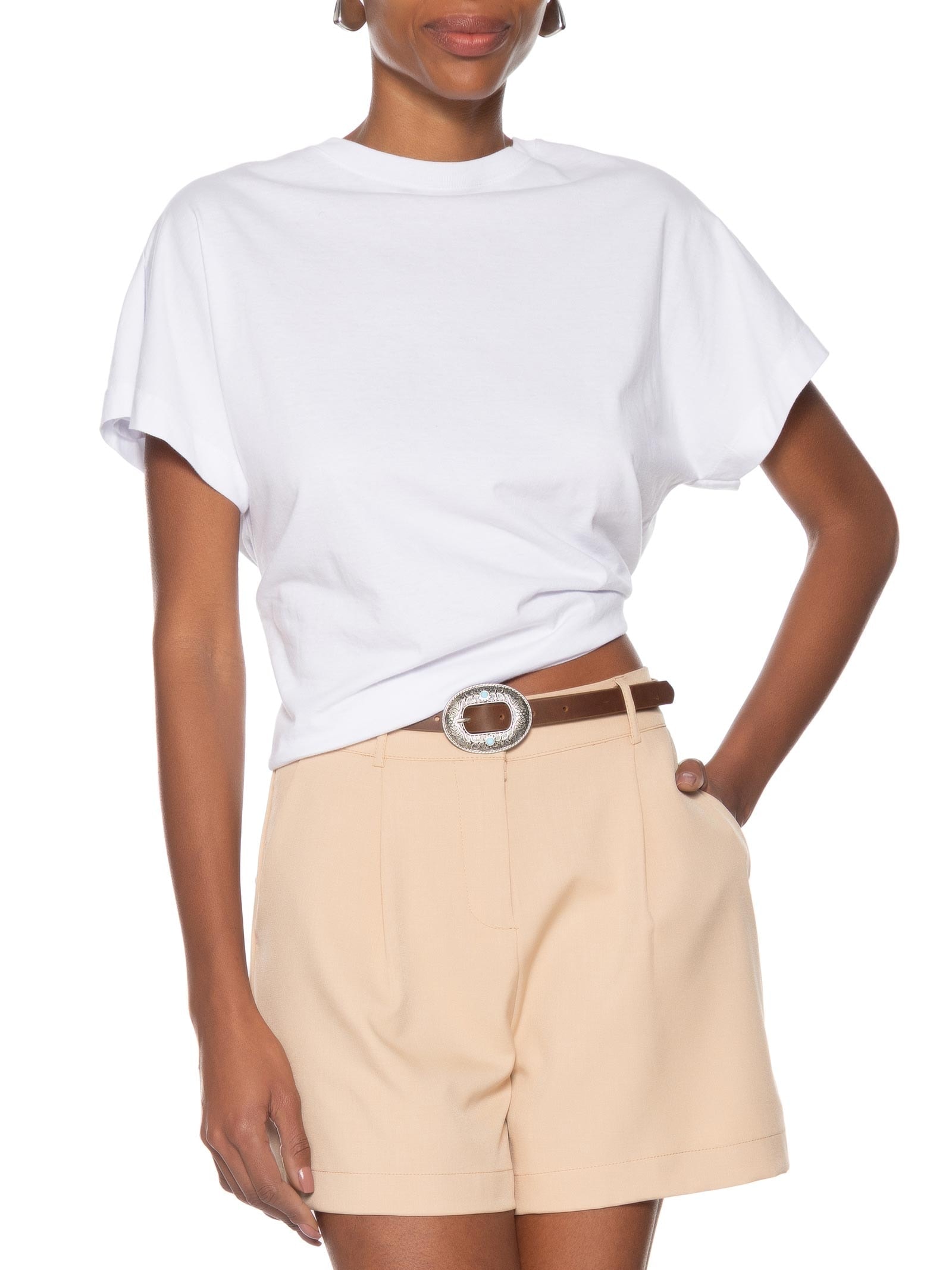 Cinto Feminino Soleta Graxo Cafe Enfeites Prata Velho Marrom  Luiza Barcelos