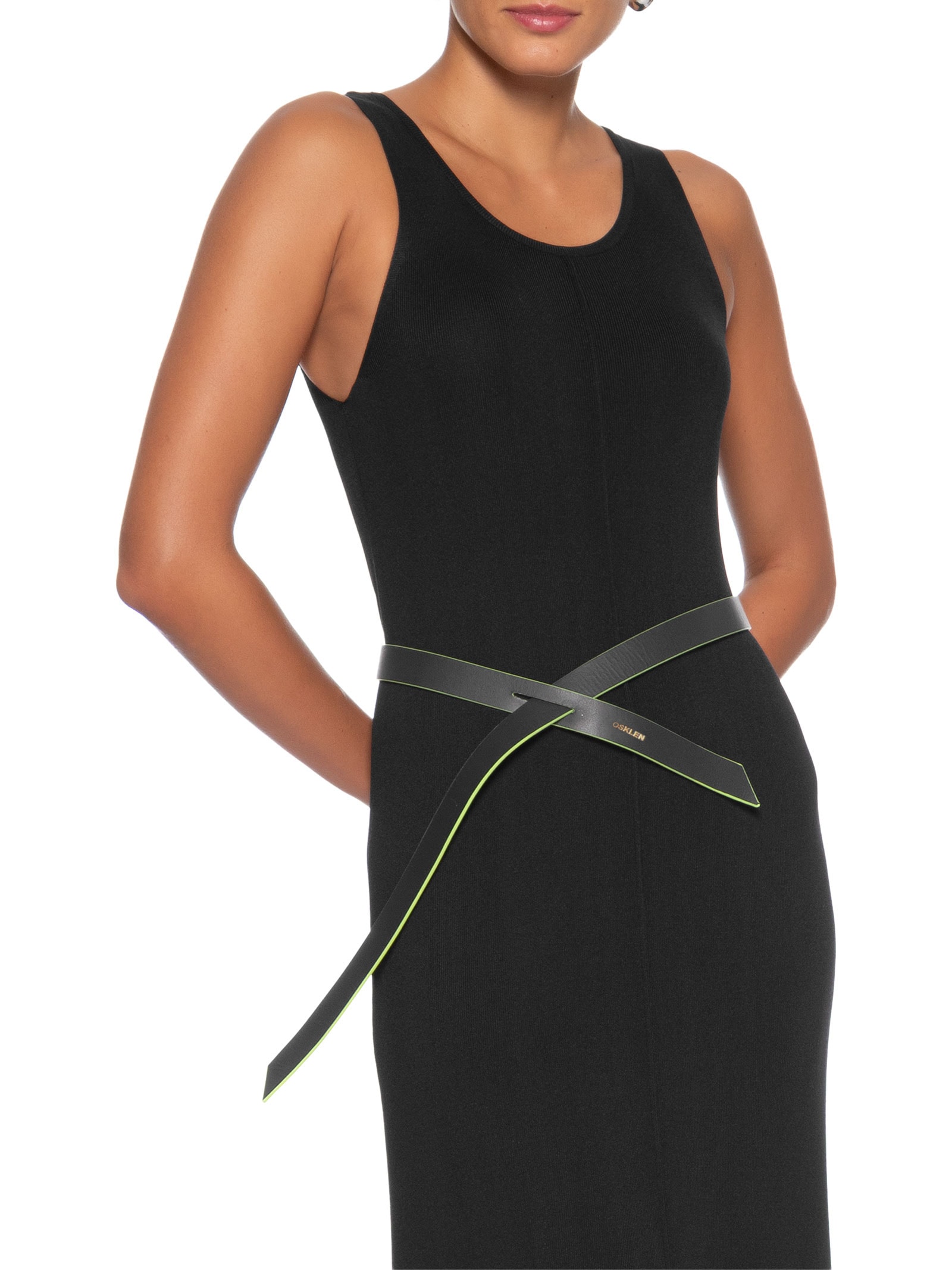 Cinto Feminino Strip Color Verde Osklen