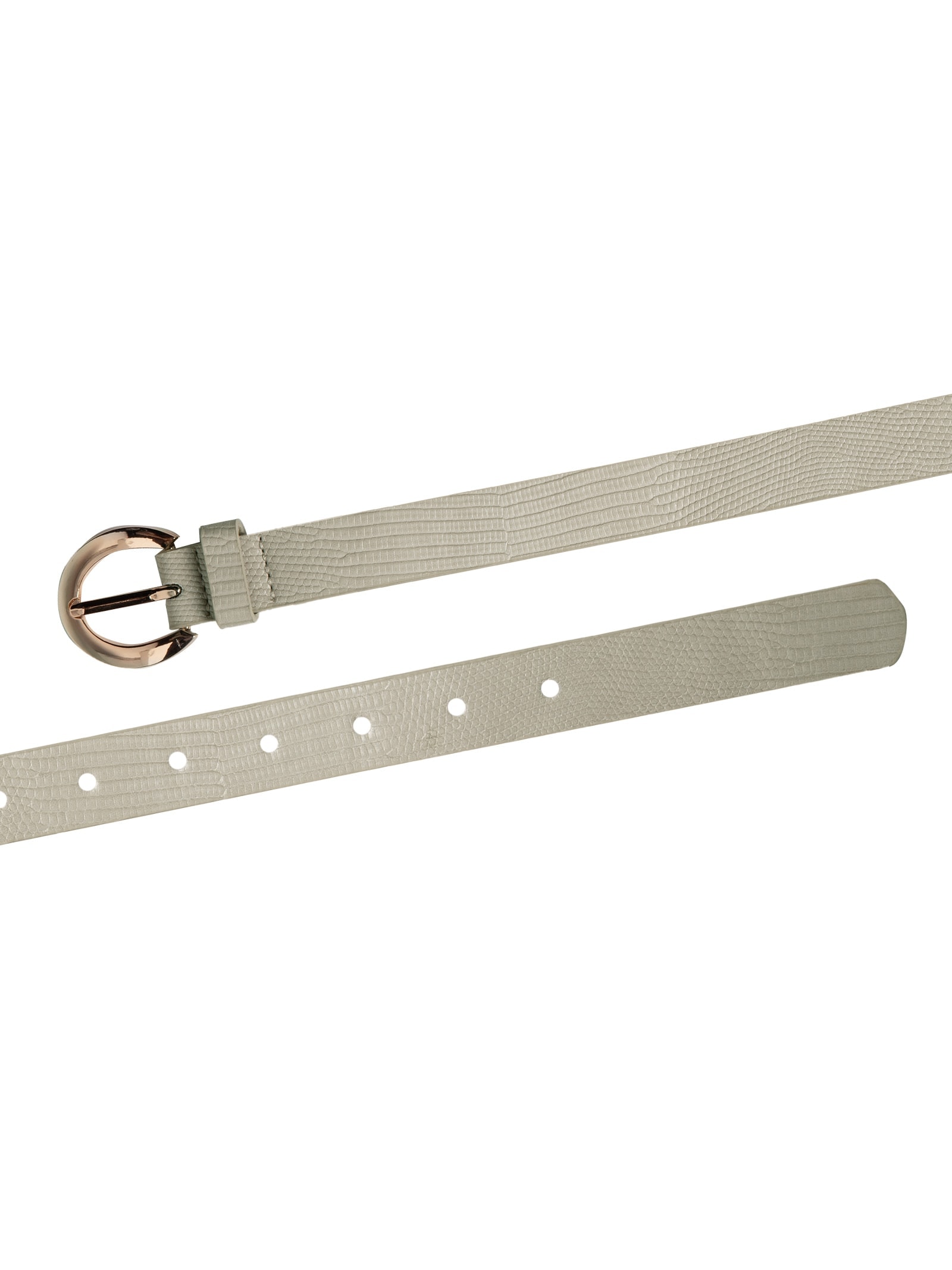 Cinto Feminino Texturizado Com Fivela Redonda Bege Basiq