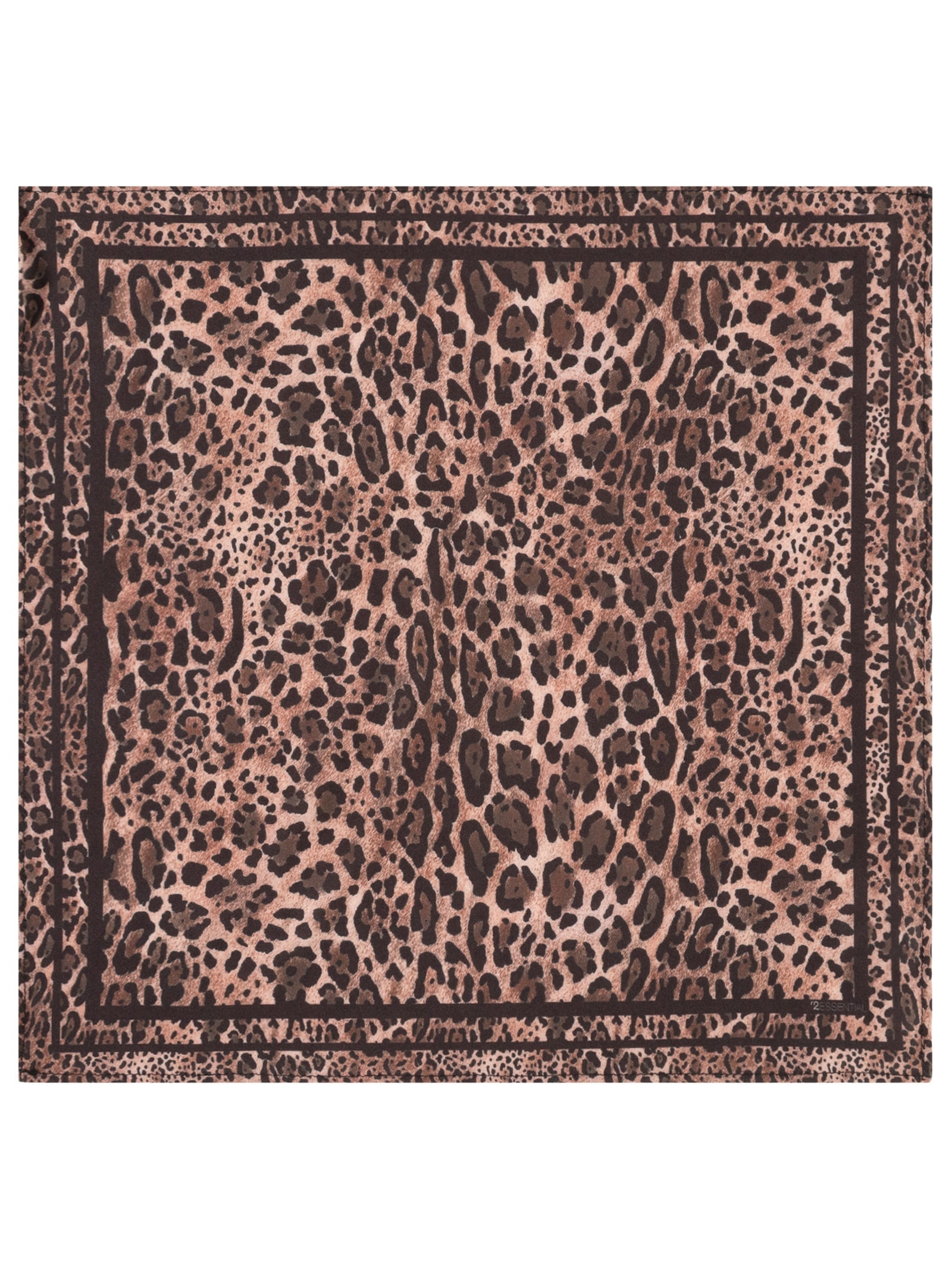 Cinto Feminino Texturizado Em Couro + 2 Lenços Marrom '2Essential