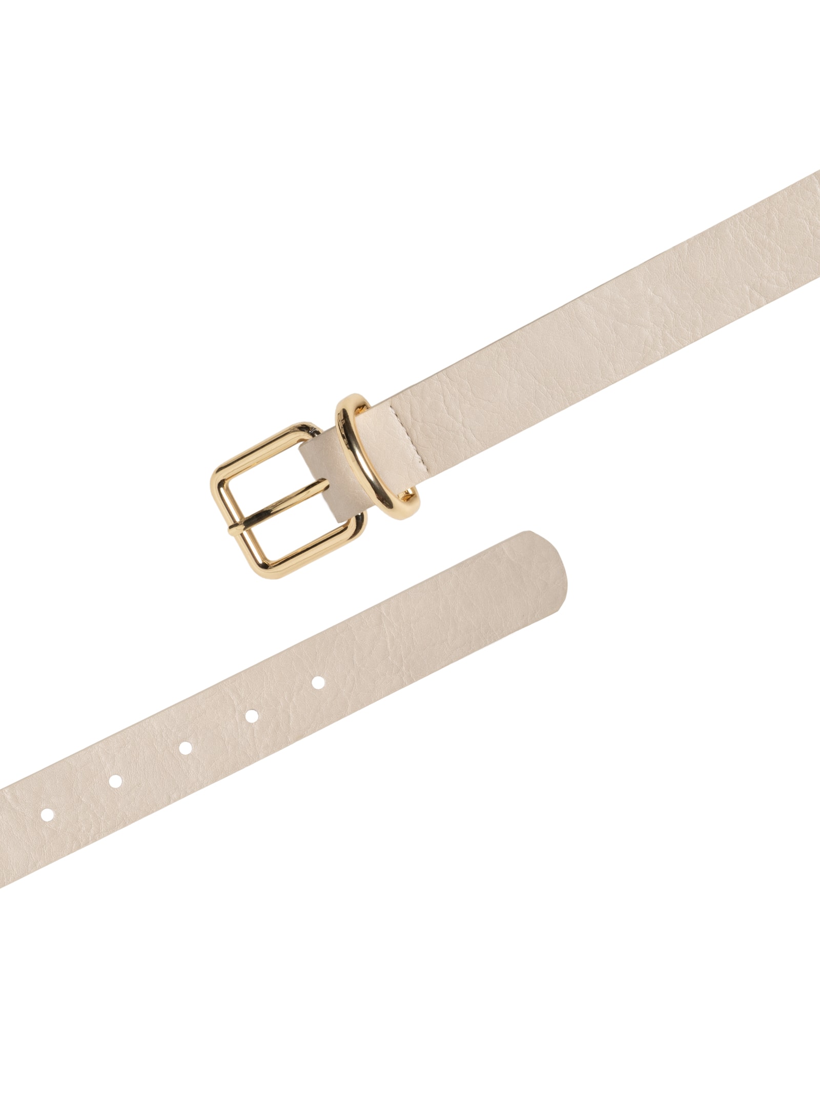 Cinto Feminino Texturizado Fivela Metálica Off White Basiq