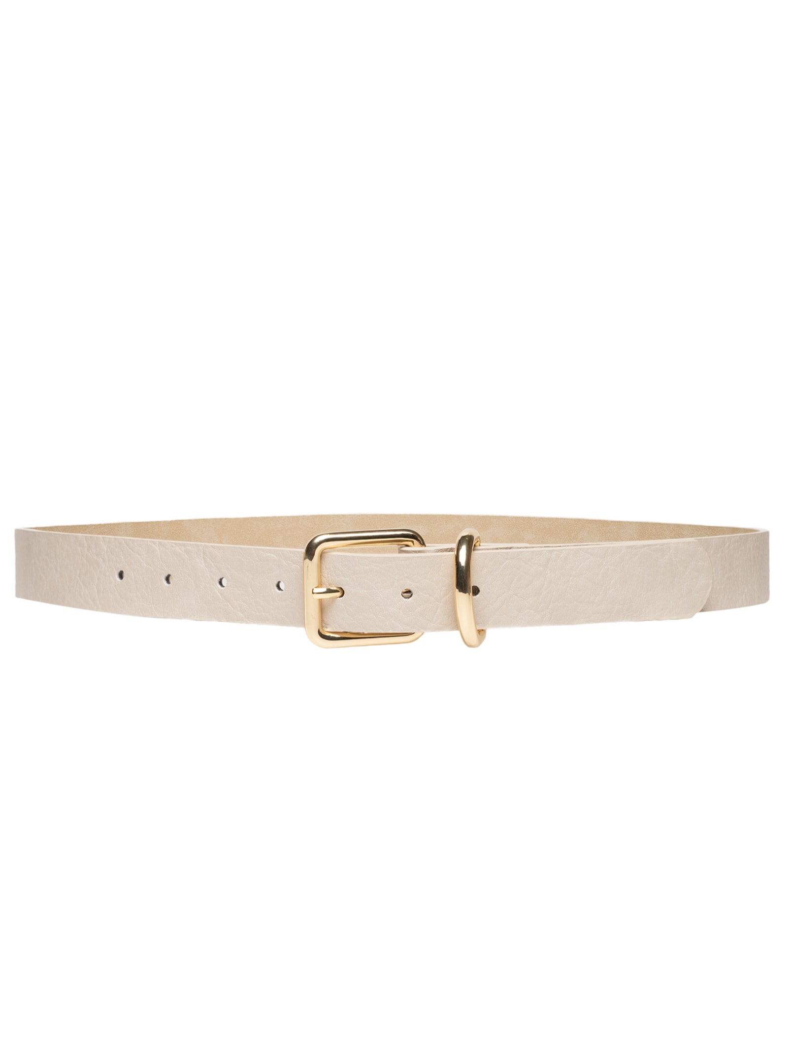 Cinto Feminino Texturizado Fivela Metálica Off White Basiq