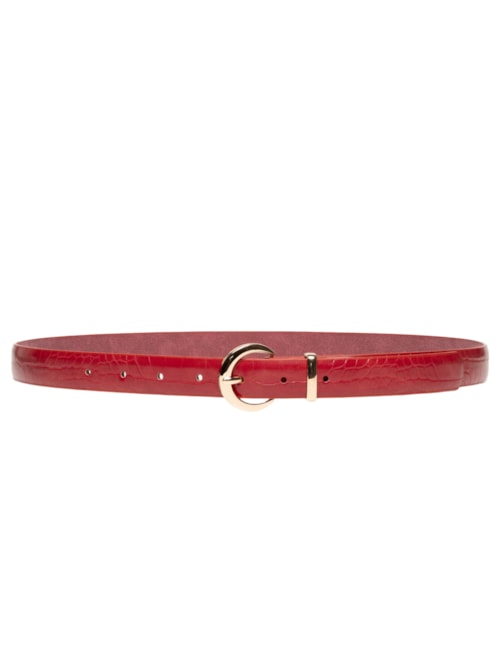 Cinto Feminino Texturizado – Vermelho