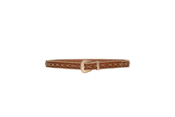 Cinto Feminino Trabalhado Com Tachinhas - Marrom