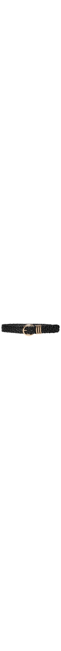 Cinto Feminino Trançado Com Fivela Metálica - Preto